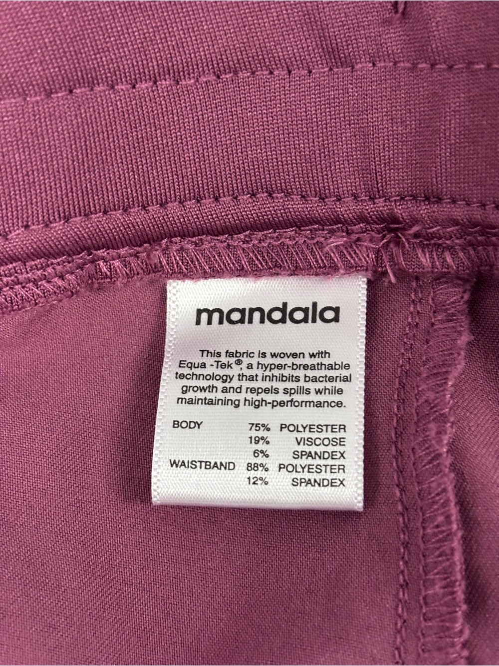 Mandala Scrubs Set Women 3XL Plum Mauve V-Neck Top Jogger Pants Equa-Tek Plus - Picture 6 of 6